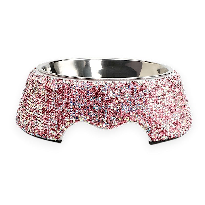 Pink Rhinestone Pet Bowl