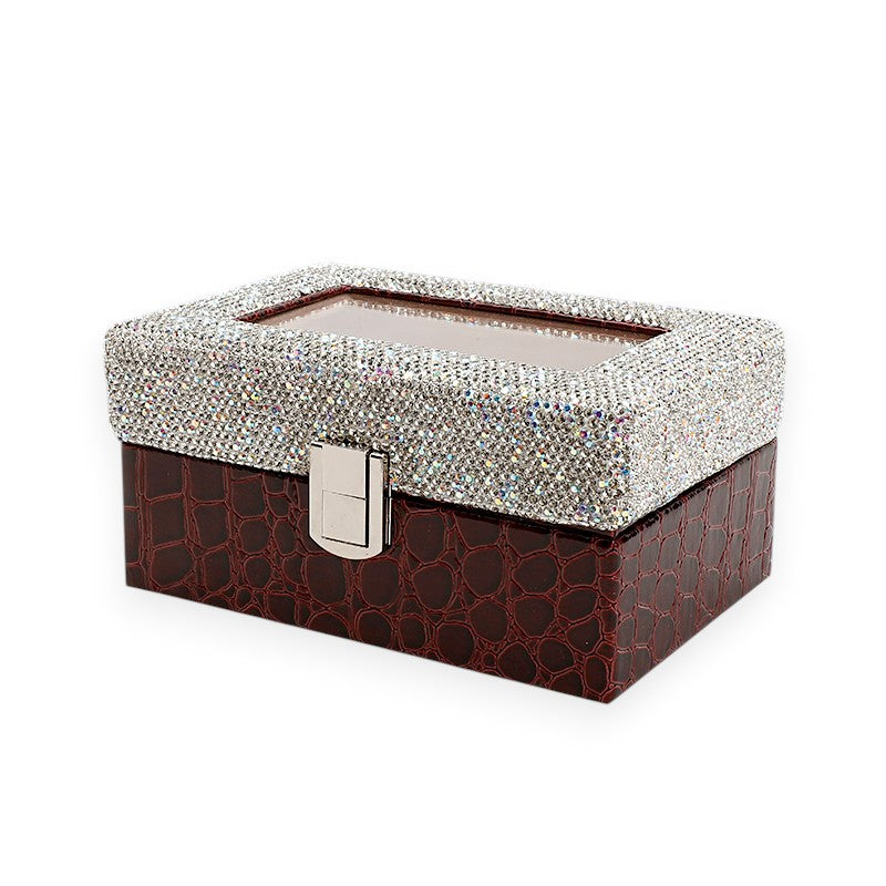 Wine PU Leather Jewellery Box