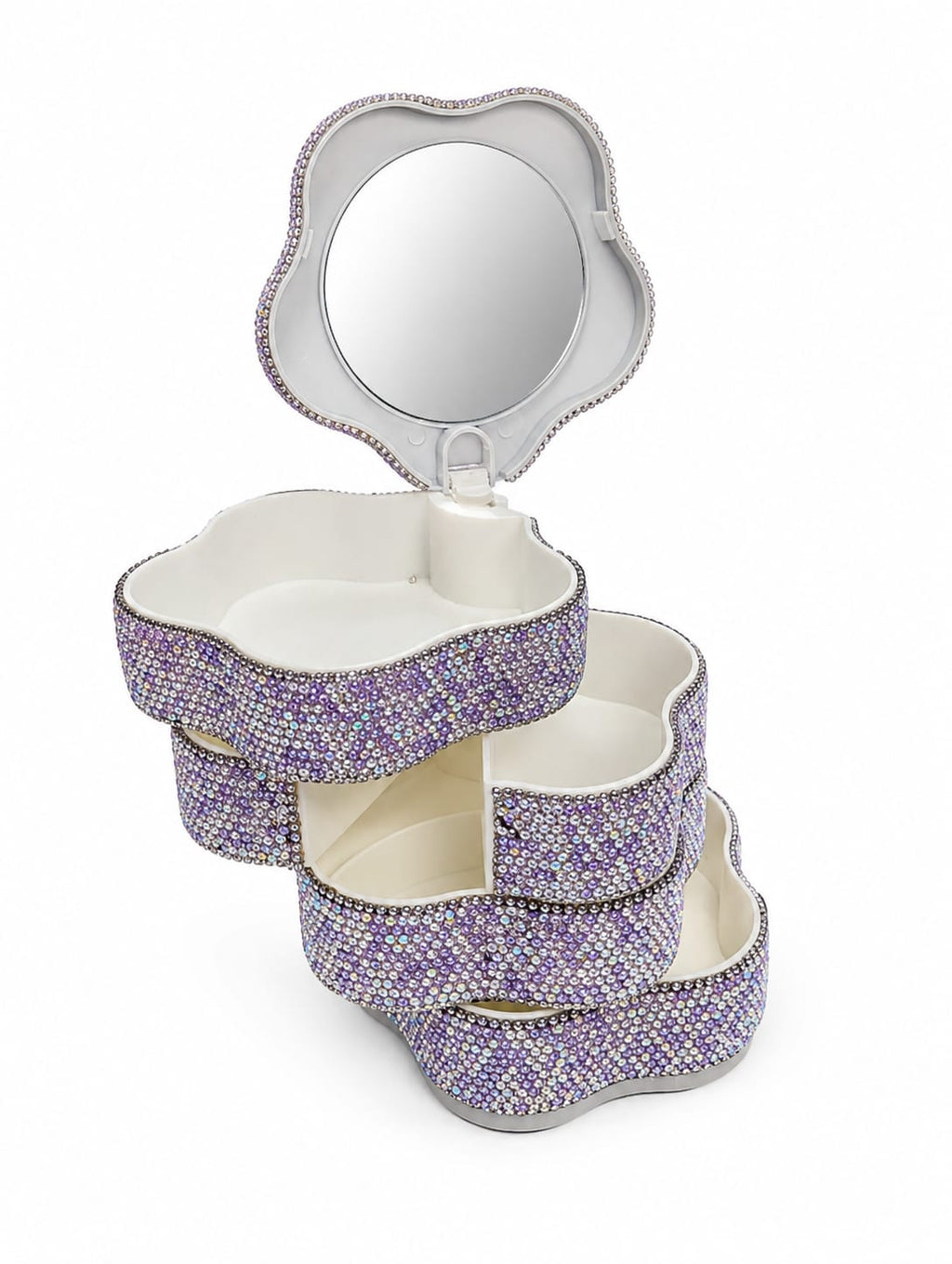 Purple 4 Tiers Star Jewelry Box