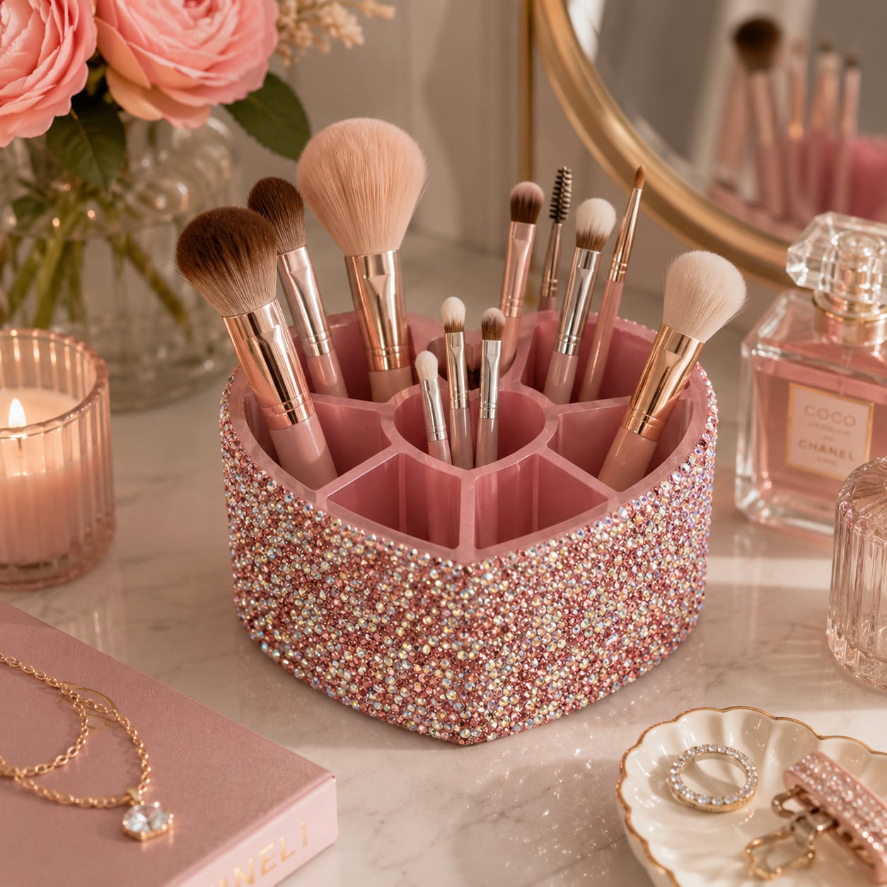 Pink Heart Lipstick Display