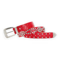 Pink Crystal PU Leather Belt