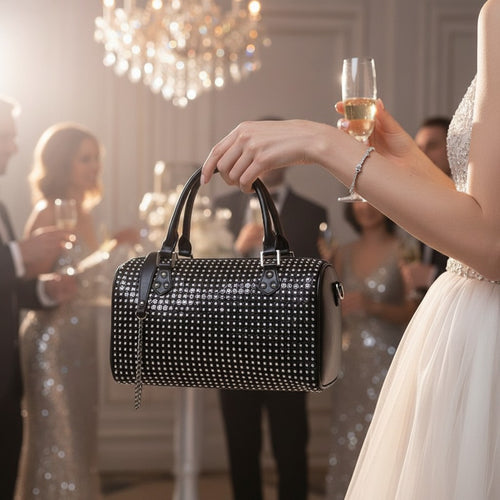Black Crystal Armour Speedy Bag