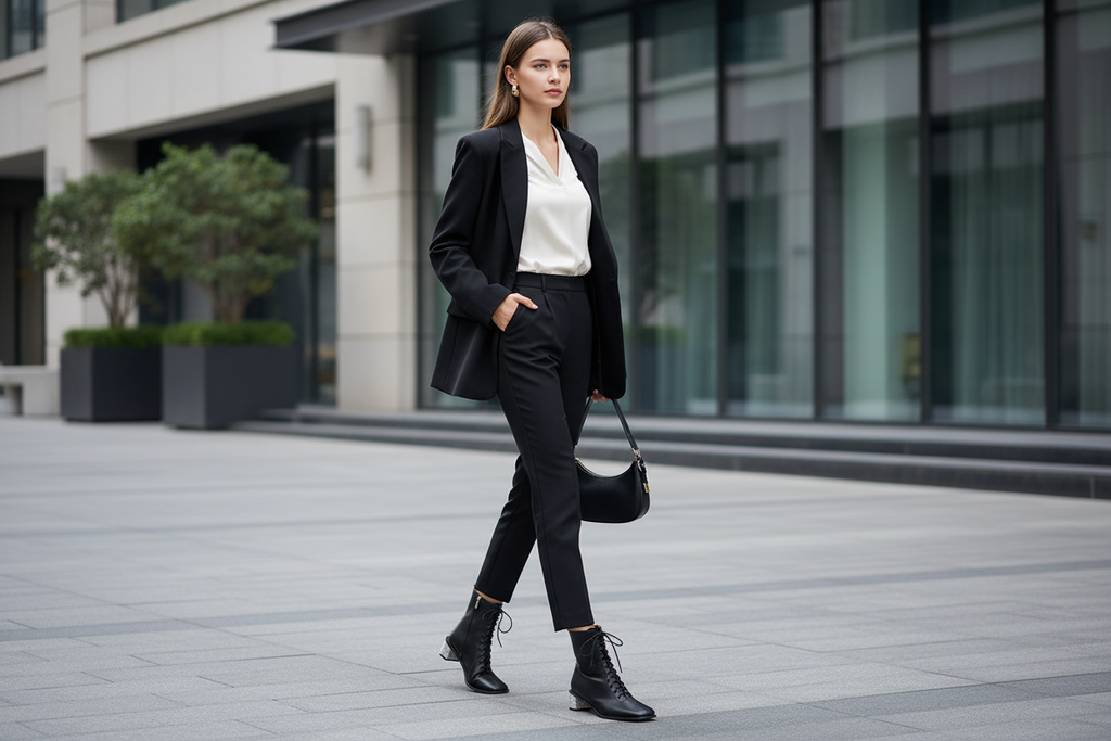 Black Boots with Bling Heel