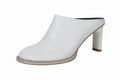 White Crystal Sole Leather Mules
