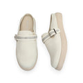 Lavish Bling Cross Strap Comfort Mules — White
