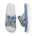 Denim Cross Bling Sandals