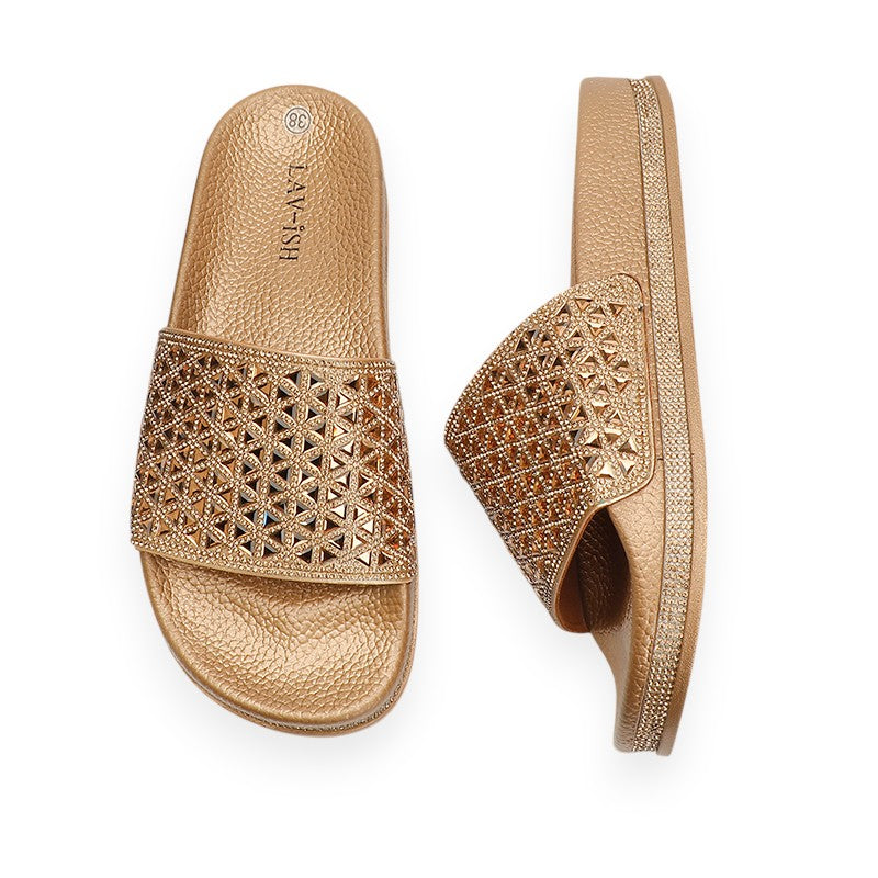 Gold Diamante Slide