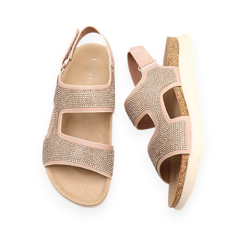 Blush Camila Bedazzled Sandals