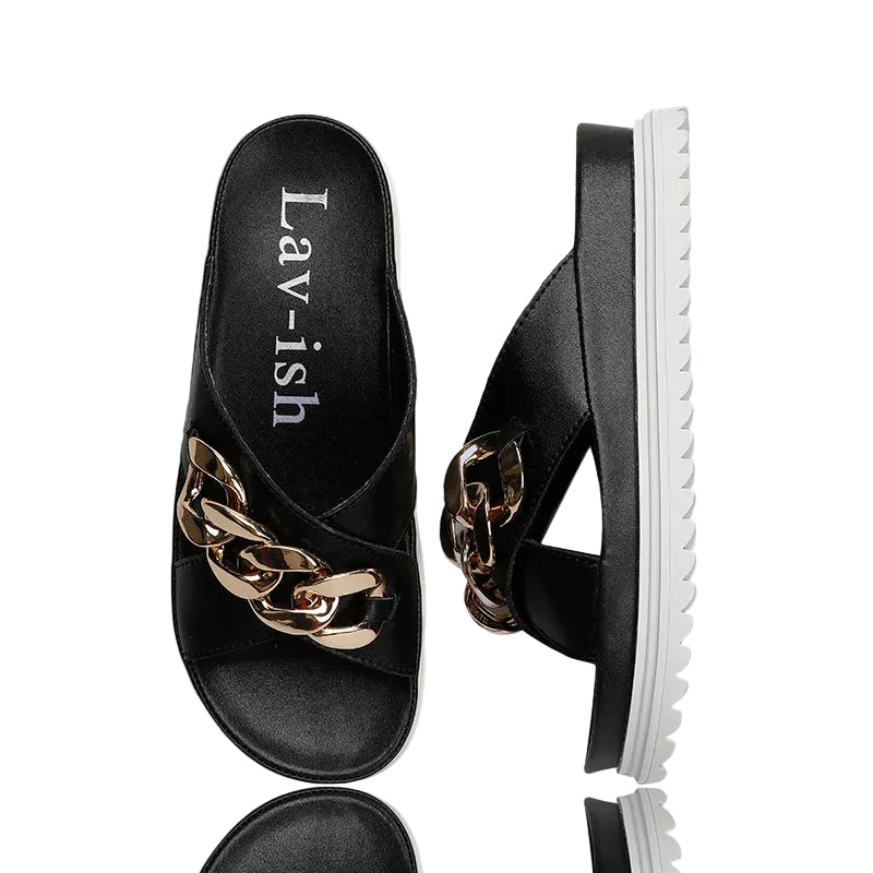Black Chain Crossover Slides