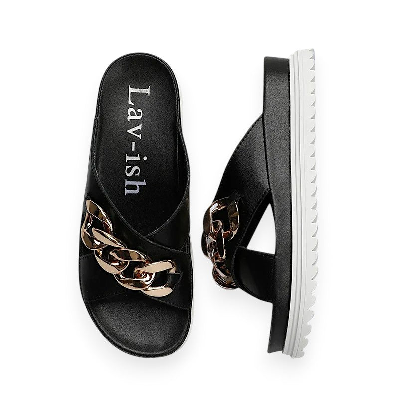 Black Chain Crossover Slides