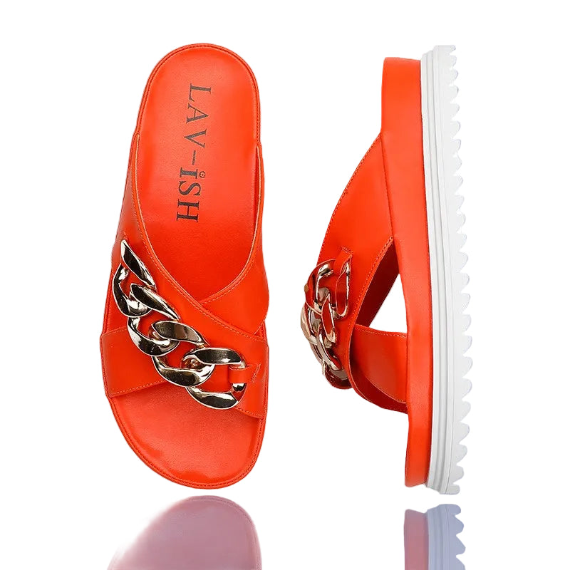Orange Chain Crossover Slides
