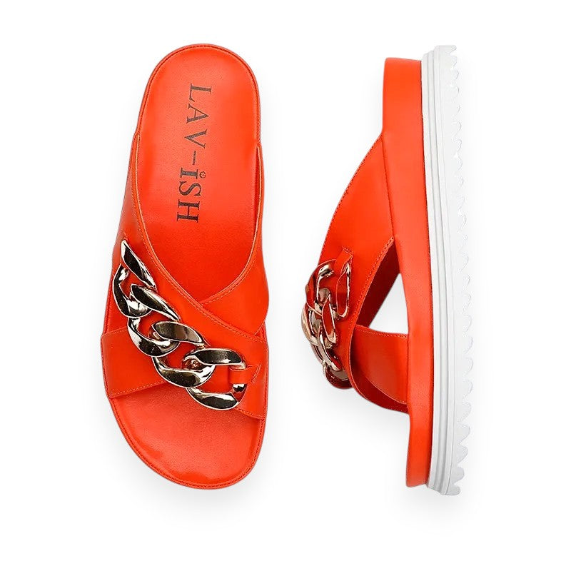 Orange Chain Crossover Slides