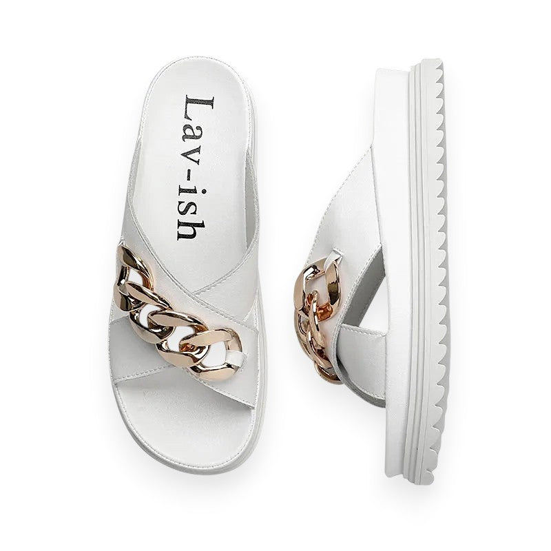 White Chain Crossover Slides