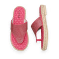 Hot Pink Hemp Rope Sandals