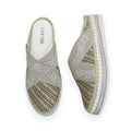Lavish Collective Lola Woven Slides — Sage
