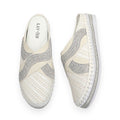 Lavish Collective Lola Woven Slides — White
