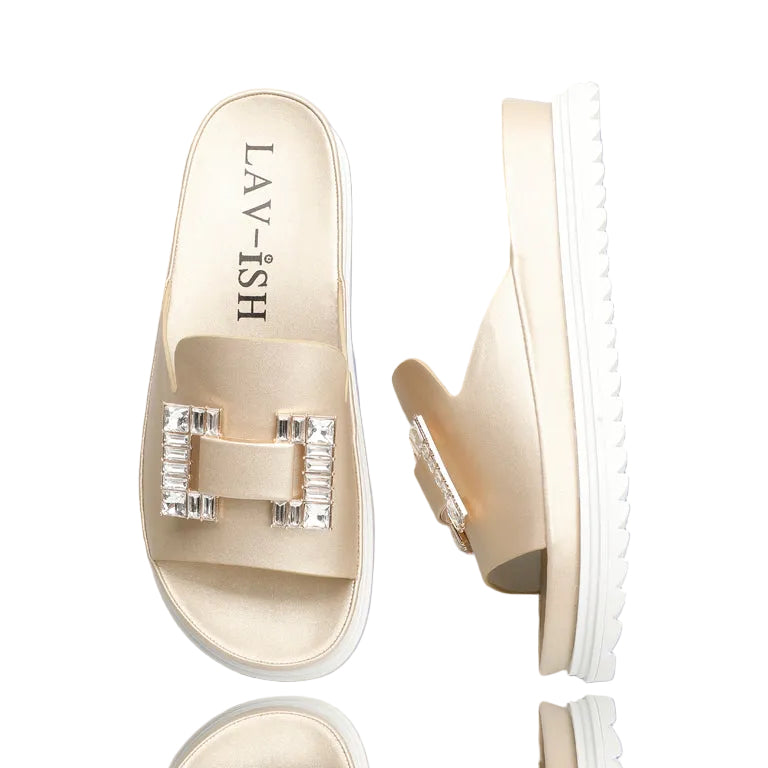 Gold Buckle Ornamental Slides