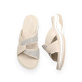 Lavish Collective Skye Lux Strap Slides — Beige