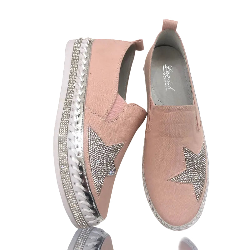 Blush Pink Twilight Star Slip-On Sneaker