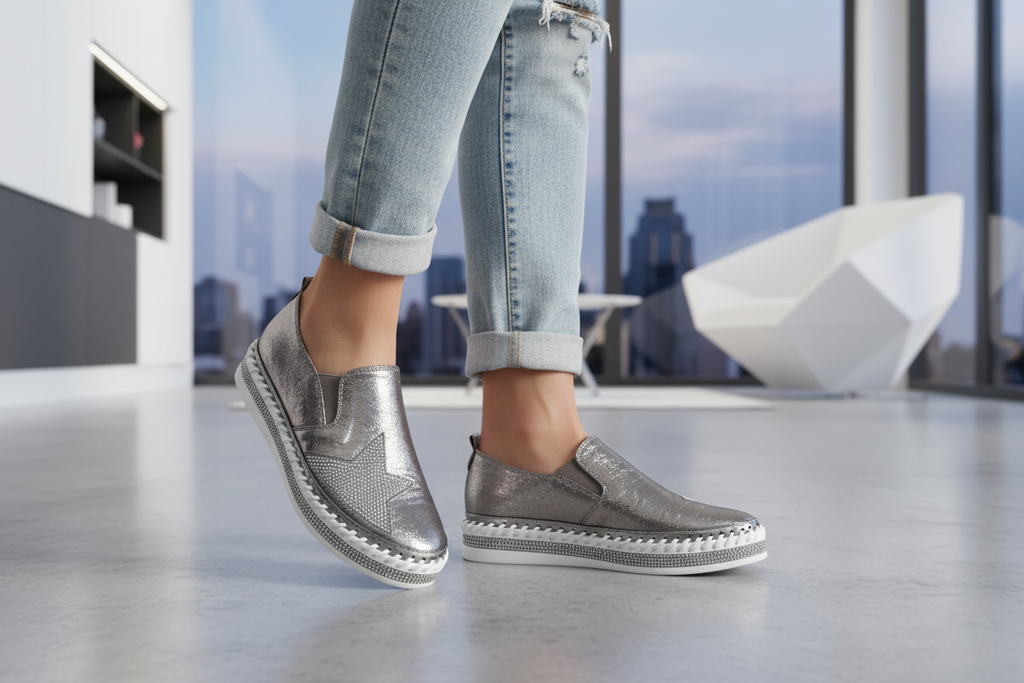 Pewter Twilight Star Slip-On Sneaker