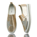 Gold Satin Twilight Star Slip-On Sneaker
