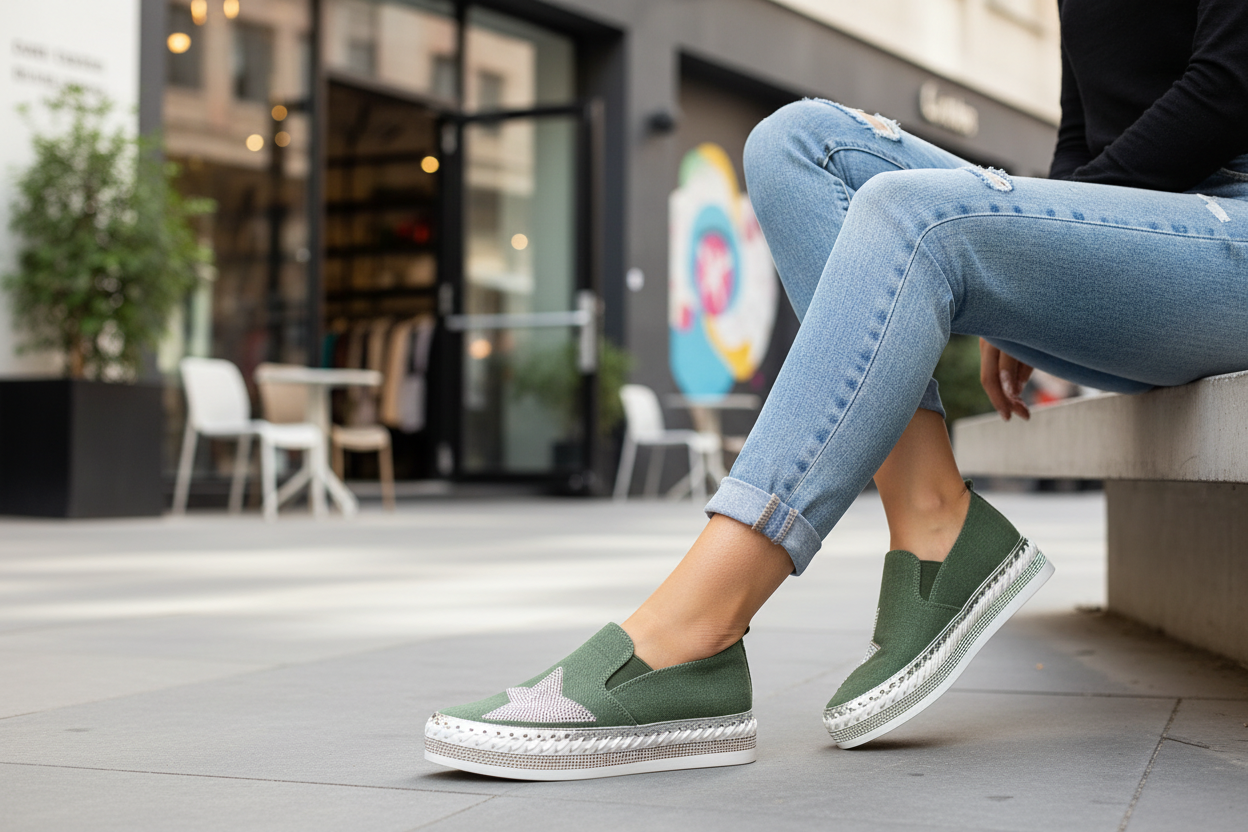 Sage Twilight Star Slip-On Sneaker