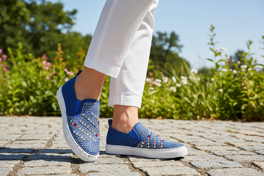 Denim Multi Bling Sneakers
