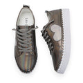 Lavish Embellished Heart Sneakers — Pewter