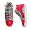 Fuchsia Glitter High Top Sneakers