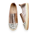 Bronze Jewelled Leather Espadrille