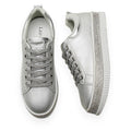 Silver Leather Lux Sneakers