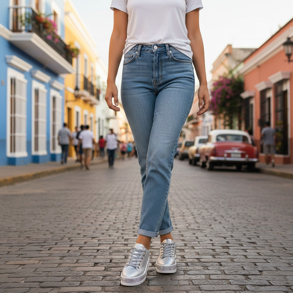 Silver Leather Lux Sneakers