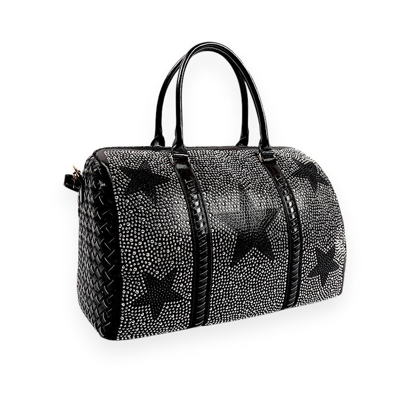 Black Woven Carry On Luggage