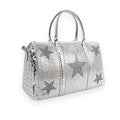 Silver Woven Carry On Luggage