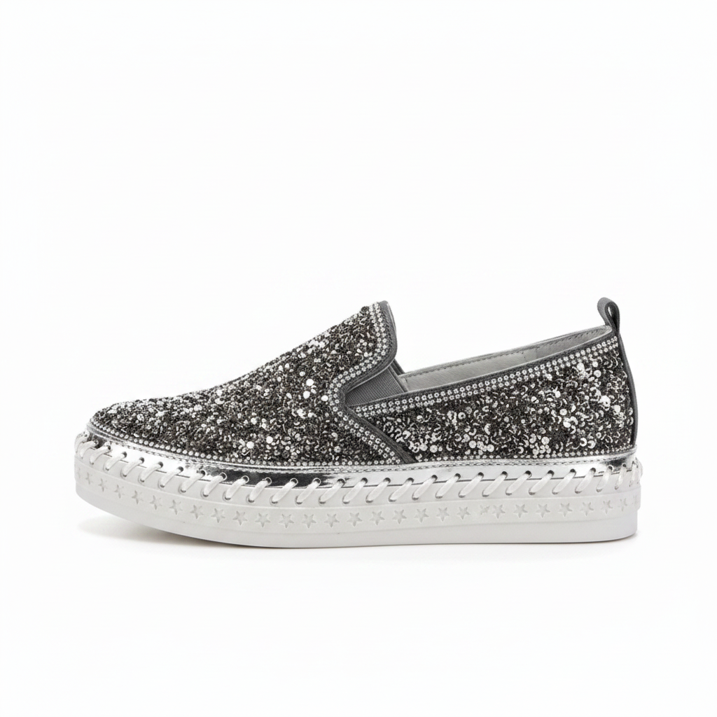 Grey Glitter Sneaker
