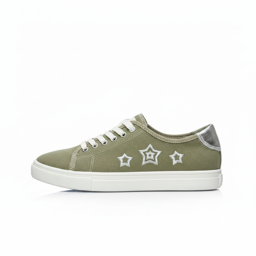 Khaki Canvas Star Sneaker