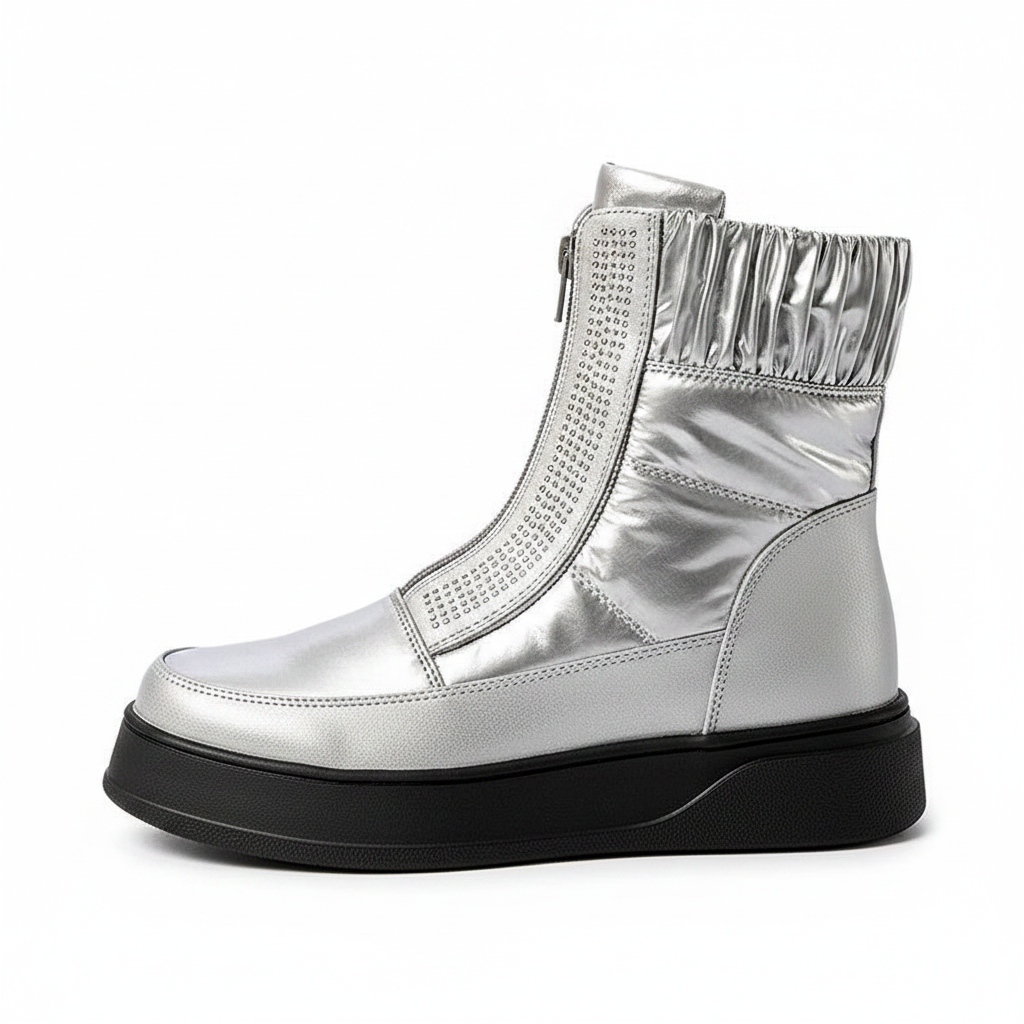 Silver Padded Boot